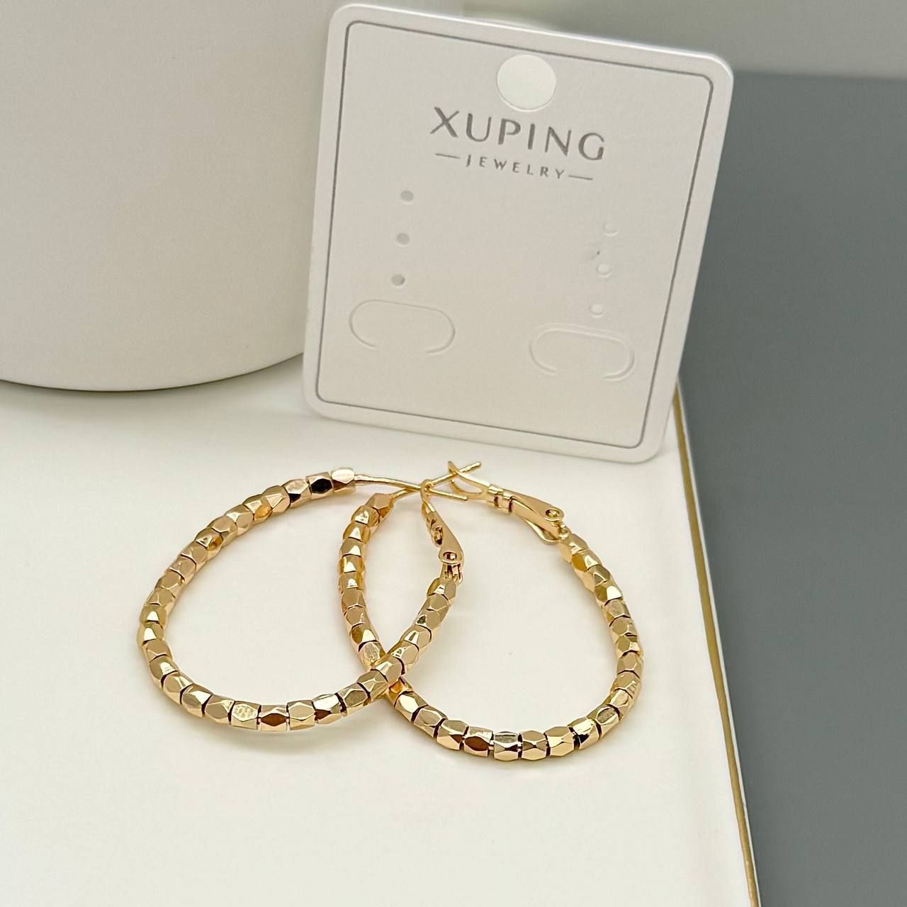 گوشواره حلقه ای طرح طلا ژوپینگ