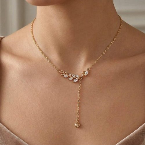 گردنبند برگ قلب آویز ژوپینگ